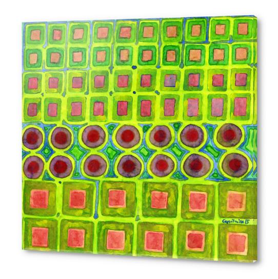 Connected filled Squares Fields Acrylic prints by Heidi Capitaine