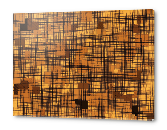 brown geometric square shape and line pattern abstract background Acrylic prints by Timmy333