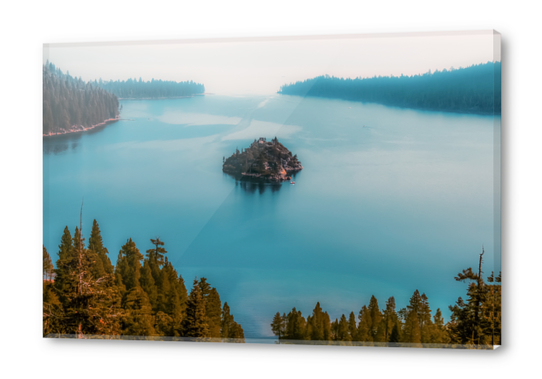 Island and lake view at Emerald Bay Lake Tahoe California USA Acrylic prints by Timmy333