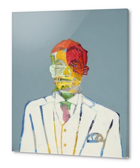 Auto-portrait Blanc Acrylic prints by Pierre-Michael Faure