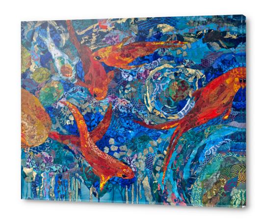 Koi Pond Acrylic prints by Elizabeth St. Hilaire