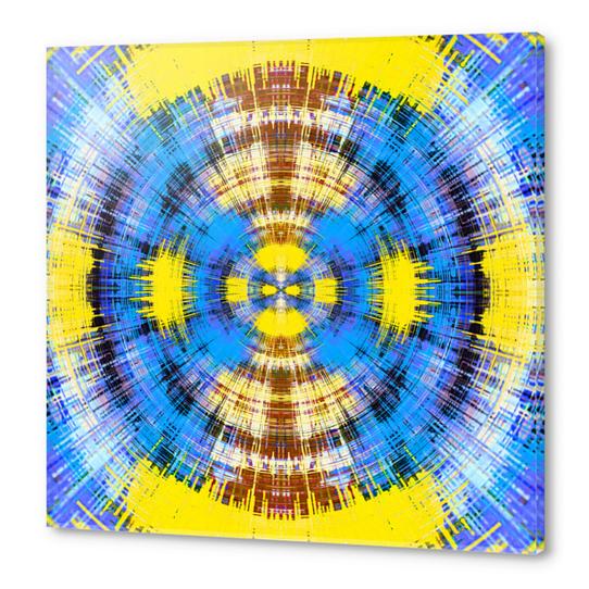 blue yellow and brown circle plaid pattern abstract background Acrylic prints by Timmy333