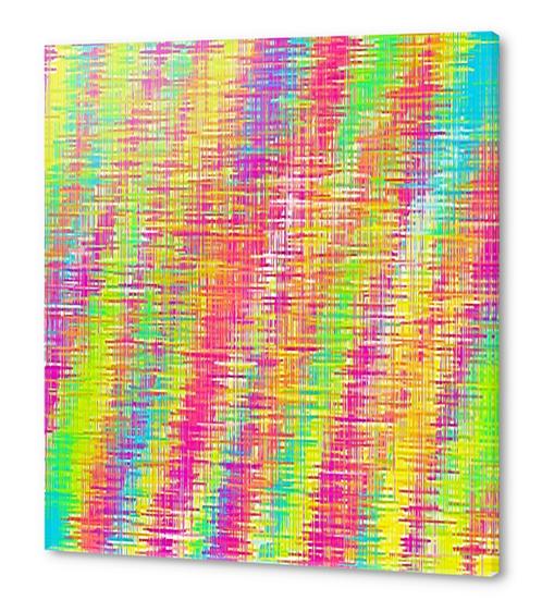 pink yellow blue and green painting plaid pattern abstract background Acrylic prints by Timmy333
