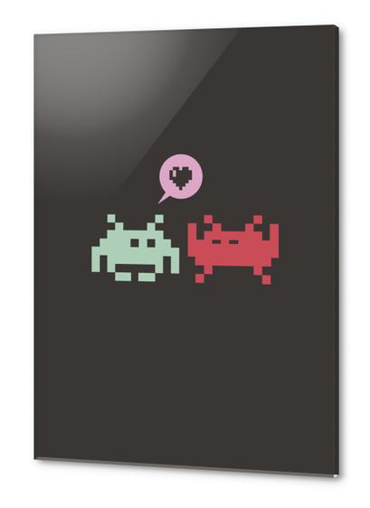 Pixel Love Acrylic prints by Alex Xela