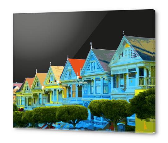 Alamo Square Acrylic prints by Vic Storia