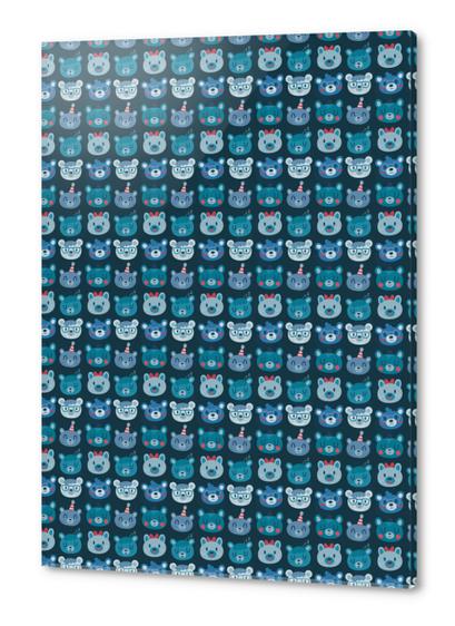 Cute Blue Bears Pattern Design Acrylic prints by Claire Jayne Stamper