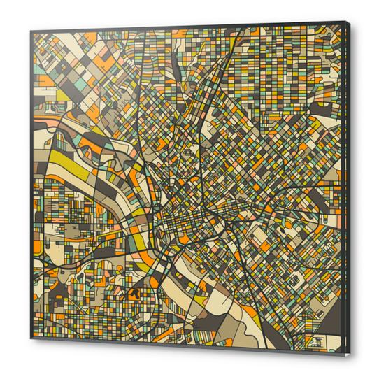 DALLAS MAP 2 Acrylic prints by Jazzberry Blue