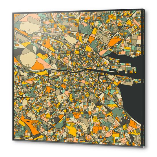 DUBLIN MAP 2 Acrylic prints by Jazzberry Blue