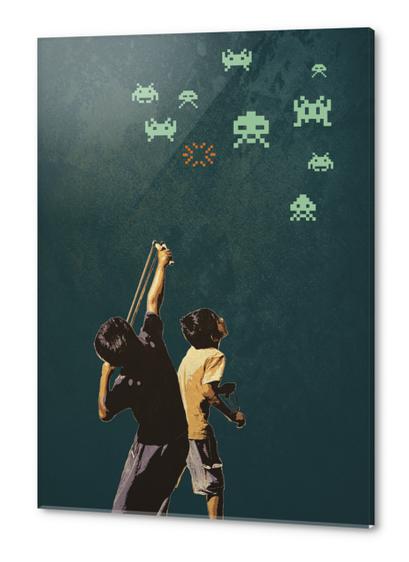 Invaders! Acrylic prints by tzigone