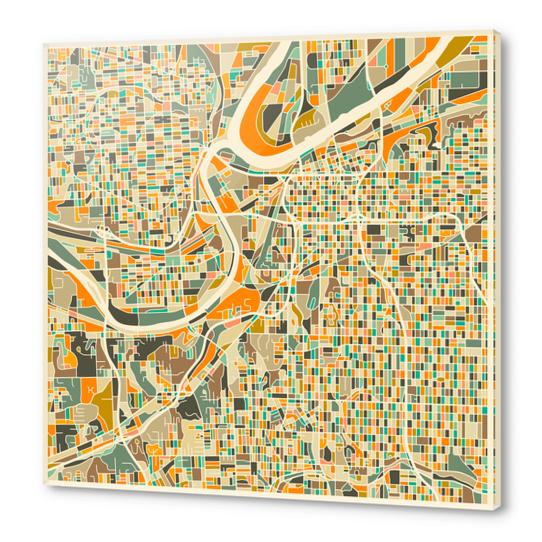 KANSAS MAP 1 Acrylic prints by Jazzberry Blue