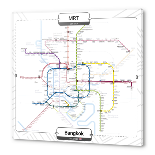 Metro - Bangkok Acrylic prints by aleibanez