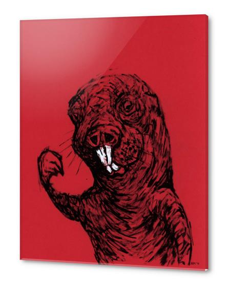 Sausage with teath  Acrylic prints by Aaron Morgan