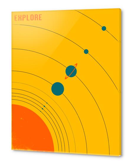 SOLAR SYSTEM - YELLOW Acrylic prints by Jazzberry Blue