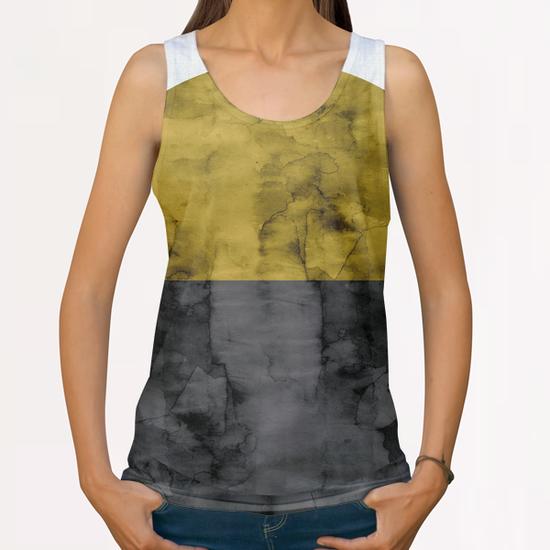 Watercolor landscape geometrica II All Over Print Tanks by Vitor Costa