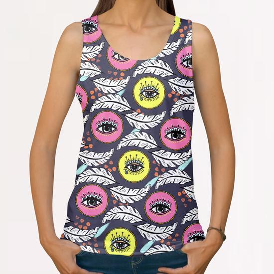 Pattern Boho eyes All Over Print Tanks by mmartabc