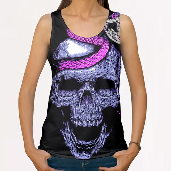 Skull and Snake All Over Print Tanks by Jordygraph