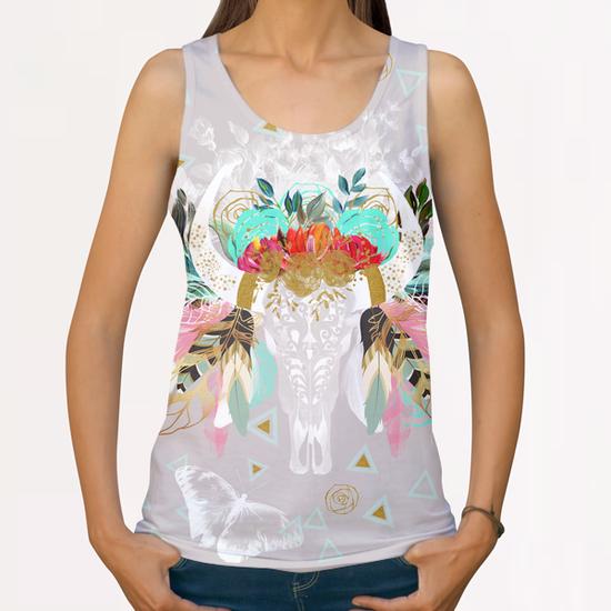 Skull fantasy boho All Over Print Tanks by mmartabc