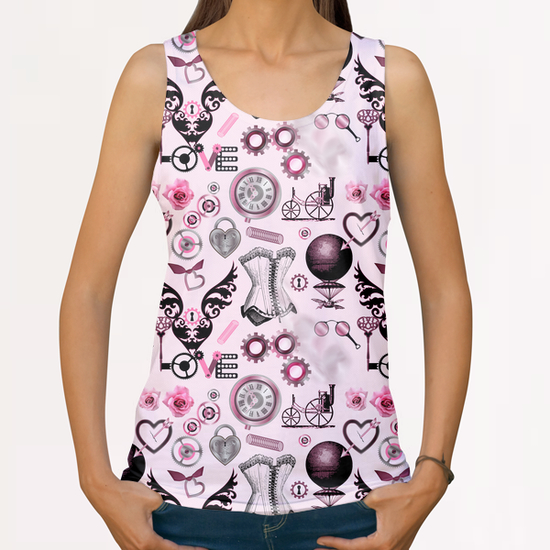 Steampunk Romance All Over Print Tanks by vannina