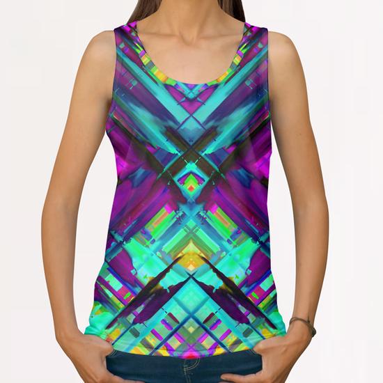 Colorful digital art splashing G472 All Over Print Tanks by MedusArt