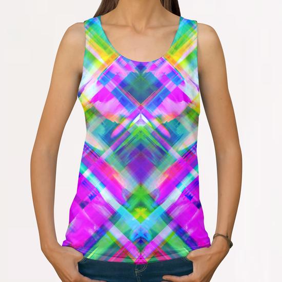 Colorful digital art splashing G469 All Over Print Tanks by MedusArt