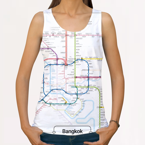 Metro - Bangkok All Over Print Tanks by aleibanez