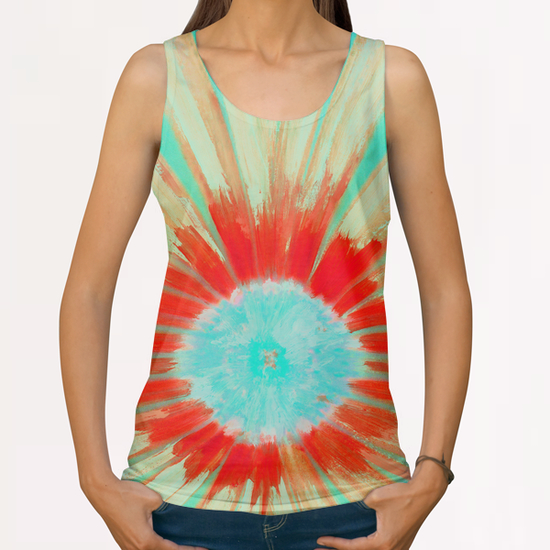 Negative Flower Vortex All Over Print Tanks by tzigone