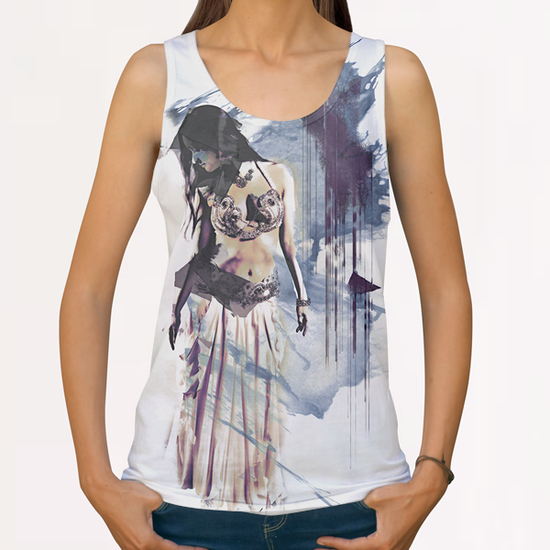 Bellydancer Abstract All Over Print Tanks by Galen Valle