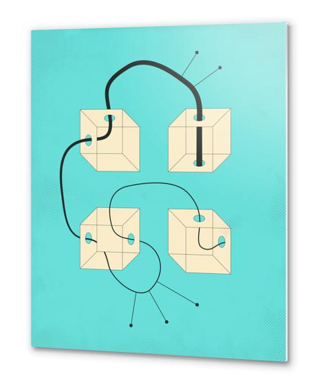 DIAGRAM 4 Metal prints by Jazzberry Blue