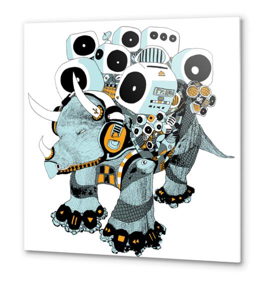 Audiosaurio Metal prints by electrobudista