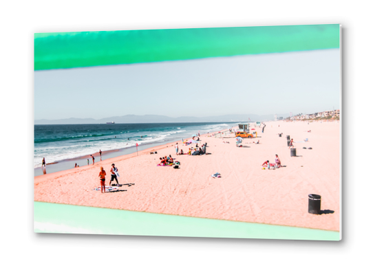 Summer beach at Manhattan beach California USA Metal prints by Timmy333