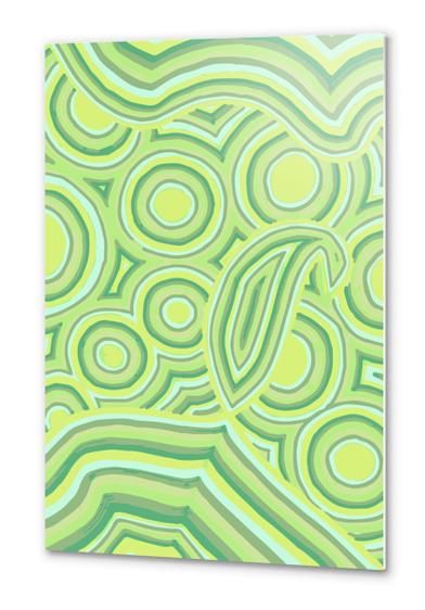 Green Color Burst Metal prints by ShinyJill