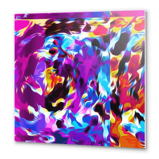 purple pink blue orange yellow and red spiral painting  Metal prints by Timmy333