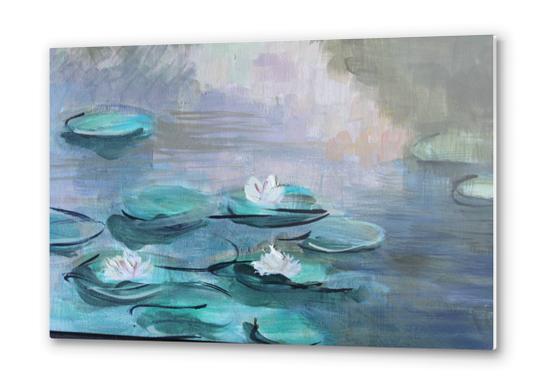 Waterlilies Metal prints by GiuliaLauren