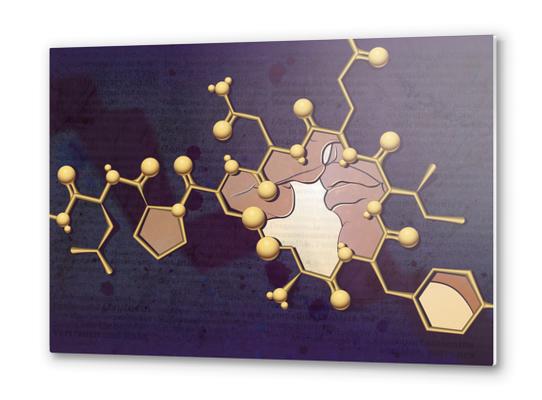 Kiss and Oxytocin Metal prints by IlluScientia