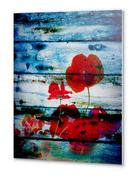 Poppies on blue I. Metal prints by Irena Orlov