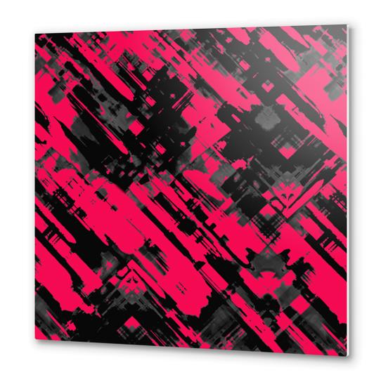 Hot pink and black digital art G75 Metal prints by MedusArt