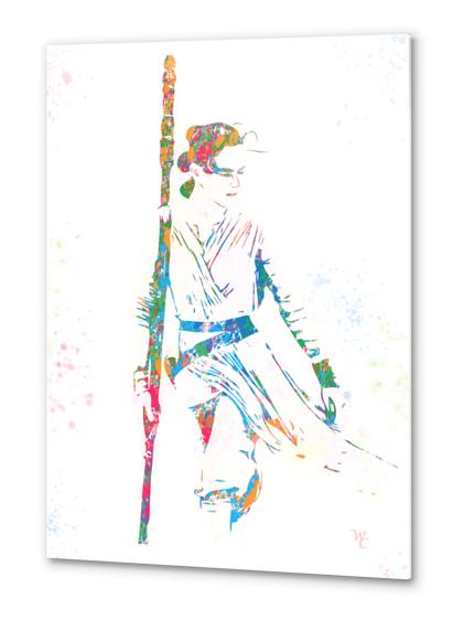 Rey | The Force Awakens | Watercolor | Pop Art Metal prints by William Cuccio WCSmack