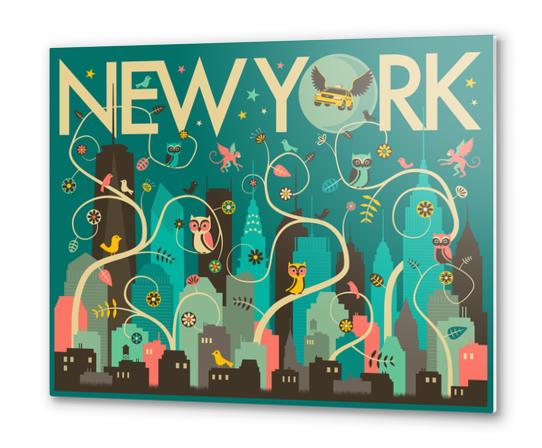 WILD NEW YORK Metal prints by Jazzberry Blue