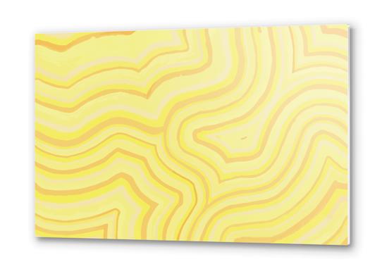 Yellow Color Burst Metal prints by ShinyJill