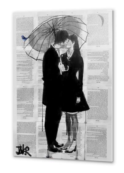 A LITTLE BIRD, A LITTLE MOON, A LITTLE LOVE Metal prints by loui jover