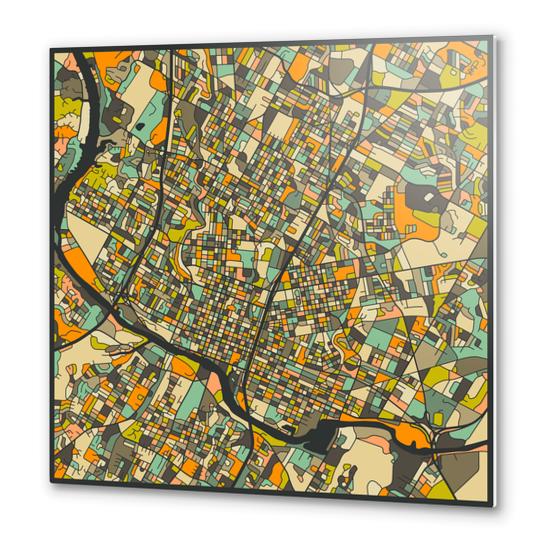 AUSTIN MAP 2 Metal prints by Jazzberry Blue