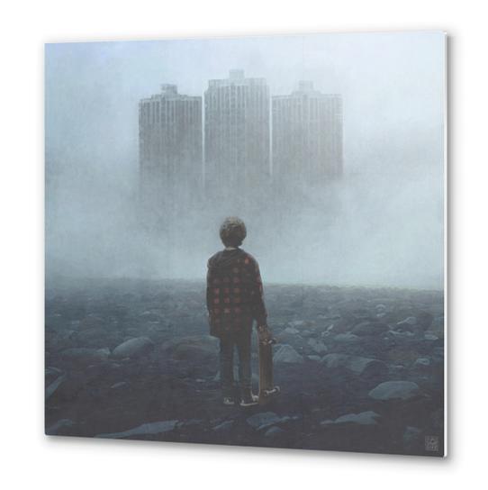 Boy and the Giants Metal prints by yurishwedoff