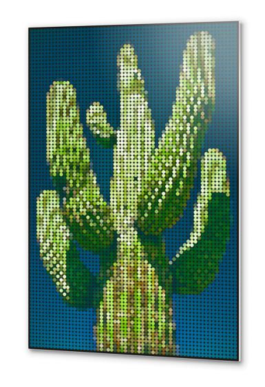 Cactus circle Metal prints by Vic Storia