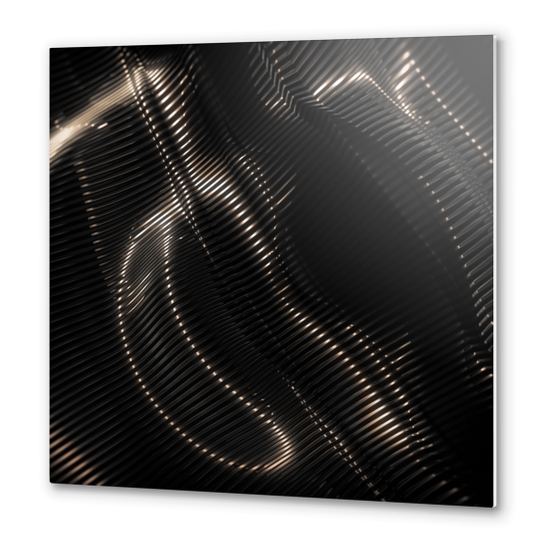 Black Steel Abstraction Metal prints by cinema4design