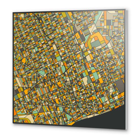 DETROIT MAP 2 Metal prints by Jazzberry Blue