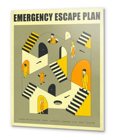 EMERGENCY ESCAPE PLAN 3 Metal prints by Jazzberry Blue