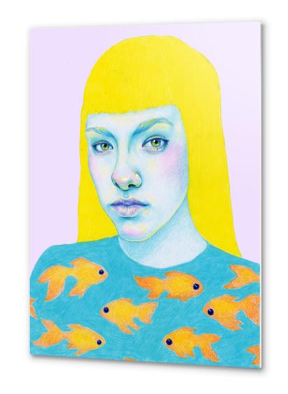 Something Fishy Metal prints by natalie foss