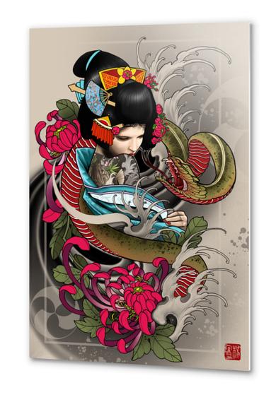 Geisha Metal prints by Elvintattoo