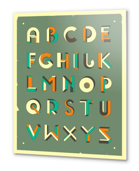 ALPHABET 4 Metal prints by Jazzberry Blue