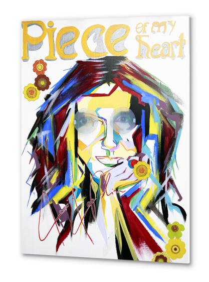 piece of my heart Metal prints by frayartgrafik